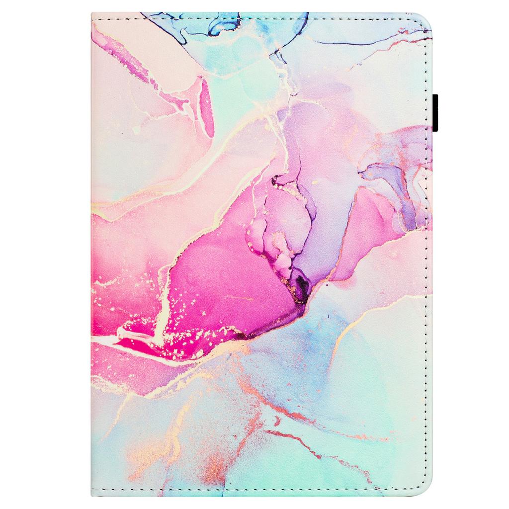 For iPad Mini/mini 2/mini 3/mini 4/mini (2019) 7.9 Inch Case Marble Leather Cover with Pencil Holder,Auto Wake/Sleep