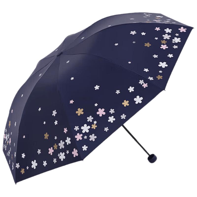 Tiantang UV Protection Floral Three-Fold Umbrella