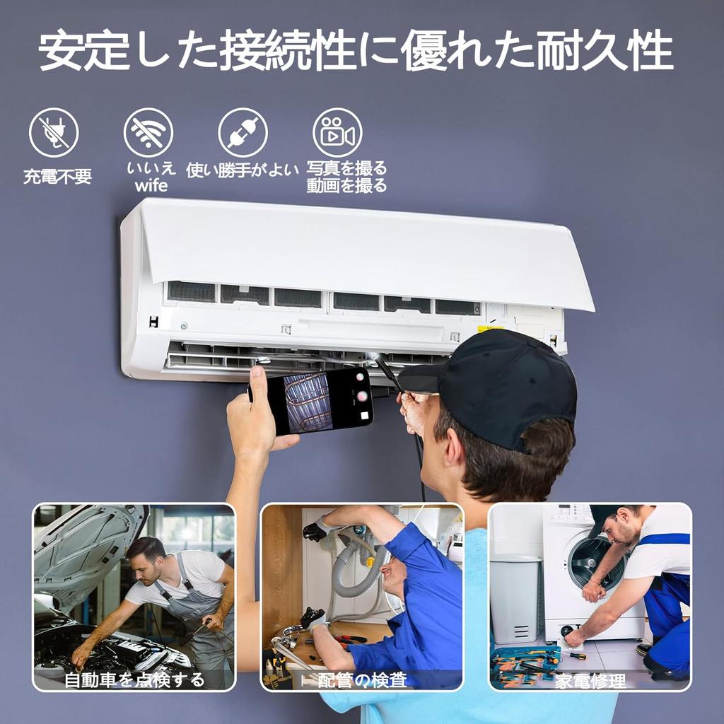 Fiberscope New 3 Million Optical Fiber Lens Mm IP 67 Level Industrial 8 High Brightness Adjustable LED Mobile Mirror Camera USB Full HD Micro Mirror