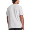 Under Armour Elevated Letter Print Wash Training Short Sleeve T-Shirt Men Tops Gray 1379552-014