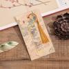 Retro Chinese Landscape Brass Bookmark Hollow-out Mountains Scene Boor Tak with Silk Tassel  Antique Gift for Book Lovers