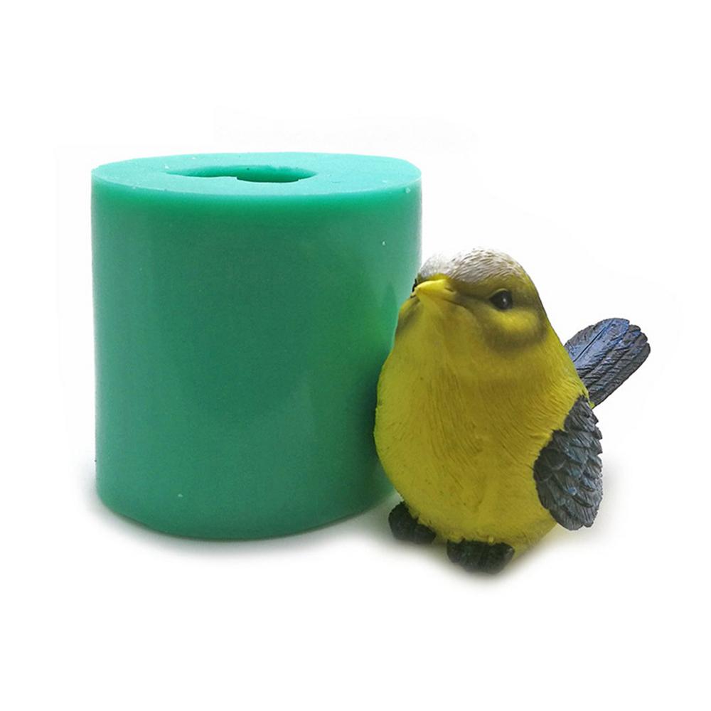 3D Simulation Cuckoo Silicone Mold Bird Shape Cake Decoration Tools Sparrow Sculpture Chocolate Candle Molds Birds Mould