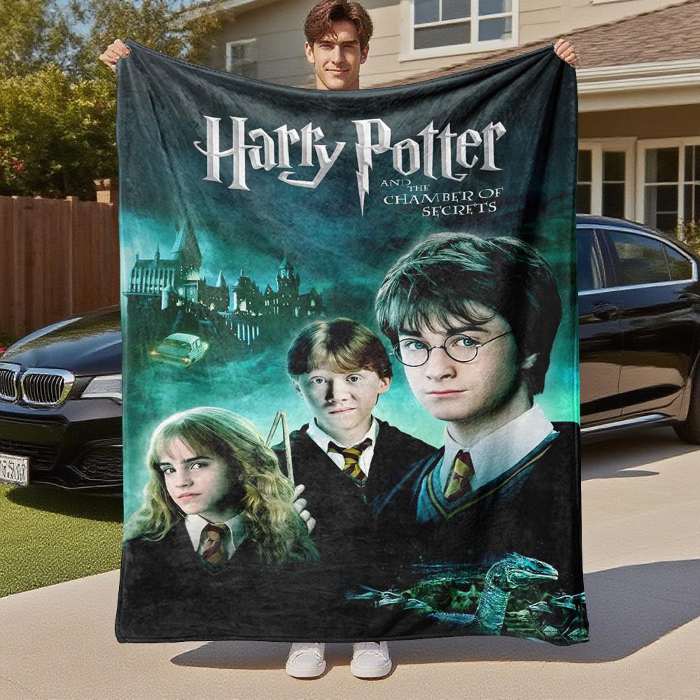 1 Stück Harry Potter Kammer des Schreckens Outdoor Flanell Überwurfdecke Ganzjahres Weiche Wärme, Heimdekoration 1031212