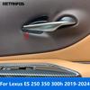 For Lexus ES 250 350 300h      2024 Carbon Fiber Ide Door Handle Bowl Cover Trim Interior Car Accessories