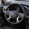 Silver Steering Wheel Decor Cover Trim For Mitsubishi Outlander 2022 2023 2024