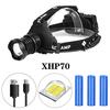 XHP70 LED Headlamp 5 Modes Headlight Flashlight Head Torch With Charging Display