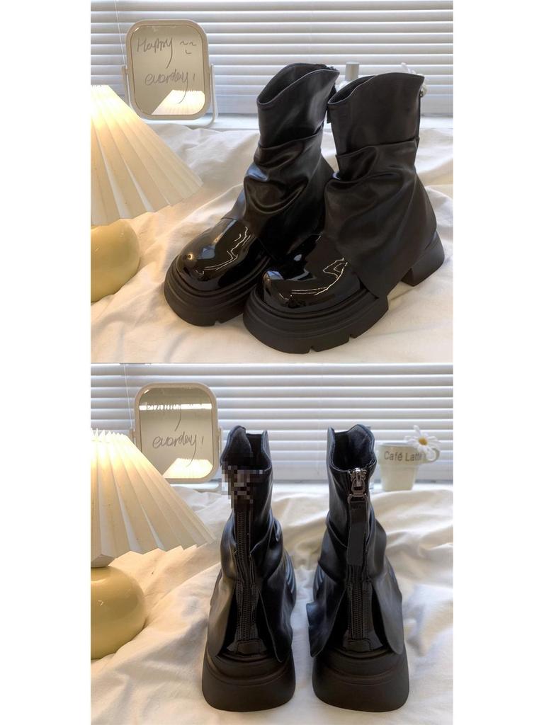 Sense Damen Plateau Stiefeletten mit dicker Sohle, höhenverstärkender Retro Martin Stil für den Herbst