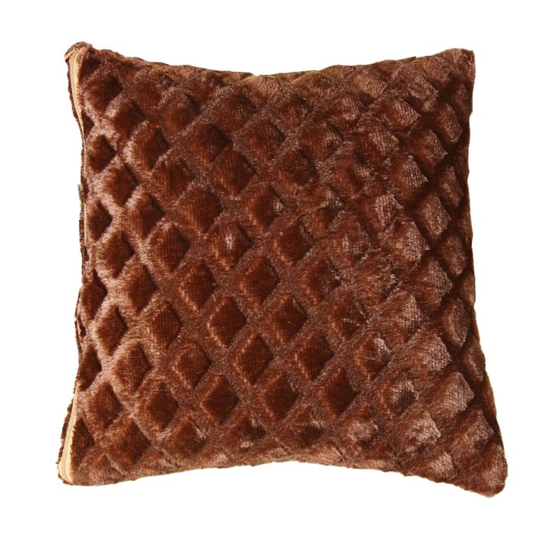 1Pc Plush Thick Lattice Pattern Sofa Pillowcase Soft Cushion Covers 43x43CM Couch Pillow