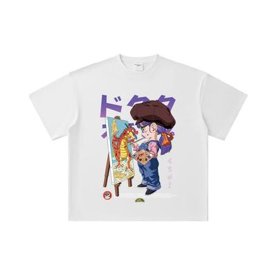 Koszulka Unisex Heavy Cotton 260 GSM Podwójna Przędza 32 Count 100% Bawełna Nadruk Arale Dragon Ball V10