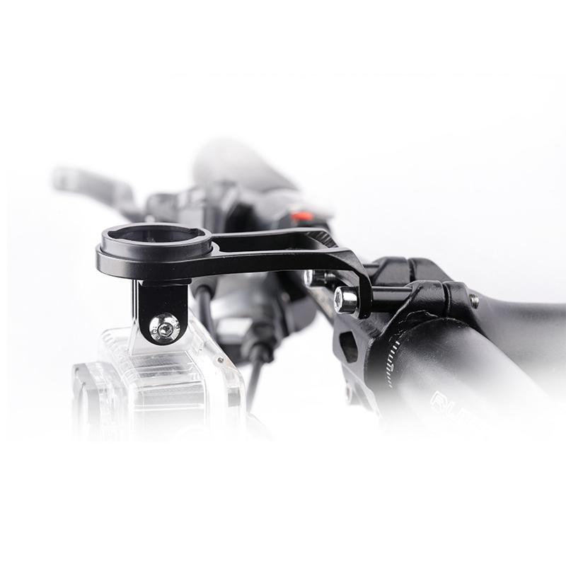 Out Front Bike Mount Combo Extended Handlebar Adapter for Garmin Edge, Bike Light & GoPro Action Camera Holder for Cycling