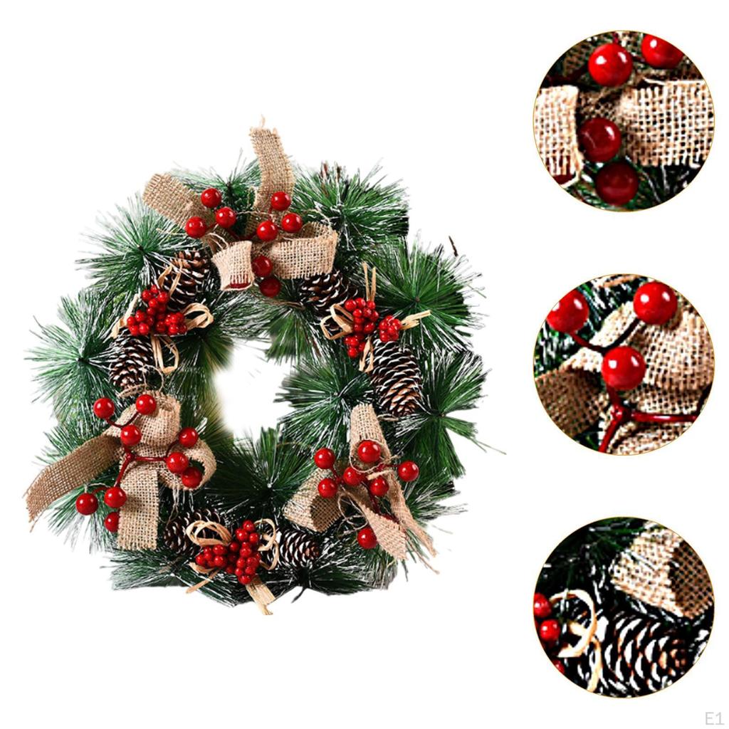 Artificial Christmas Wreath Party Decoration Garland 32cm Front Door Xmas
