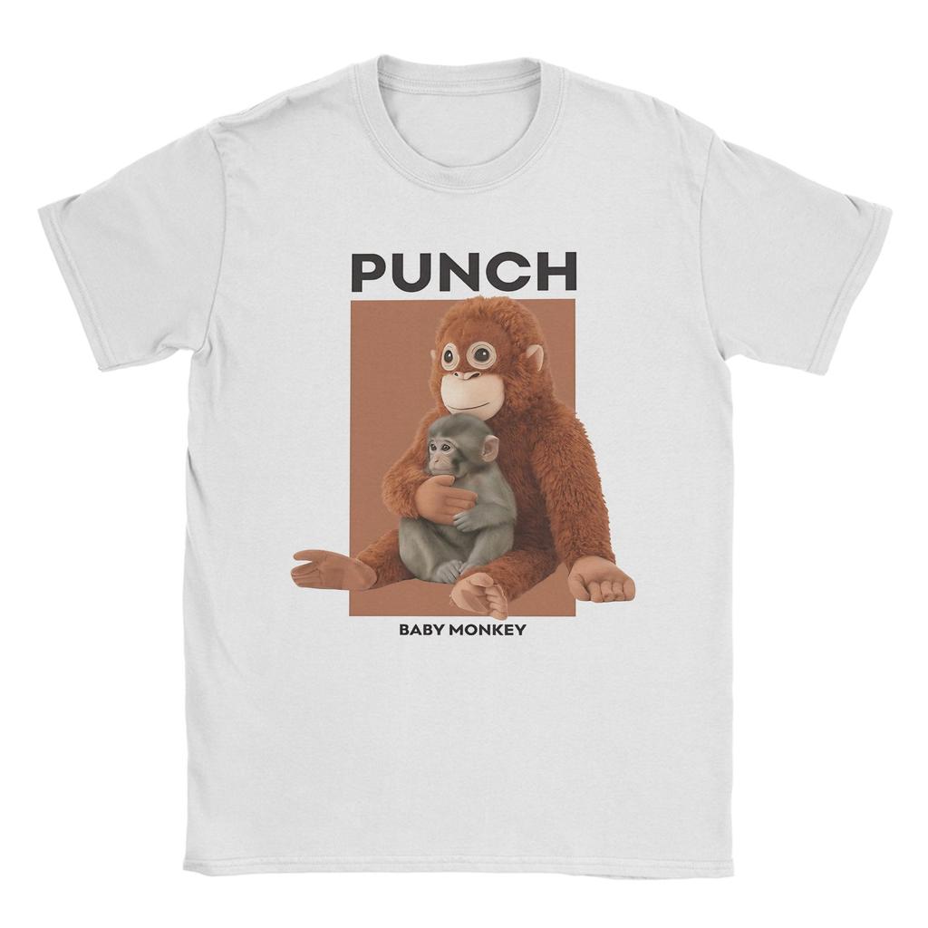 Punch Monkey T Shirt Summer Pure Cotton TShirts For Adult Leisure Casual Tshirt ShortSleeved Vintage Tees