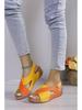 2024 Summer Beach Sandals: Color Block Breathable Women's Casual Slippers