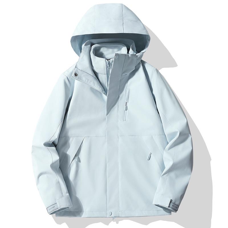 2024 Autumn Mountain System Outdoor Windbreaker: Couple's 3-in-1 Waterproof Jacket for Travel & Hiking