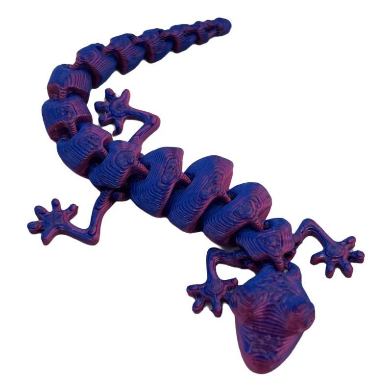10/20Pcs Creative Joints Movable Home Scene Decoration 3D Printed Mini Lizard Figurines Animal Toys Christmas Gift For Kid