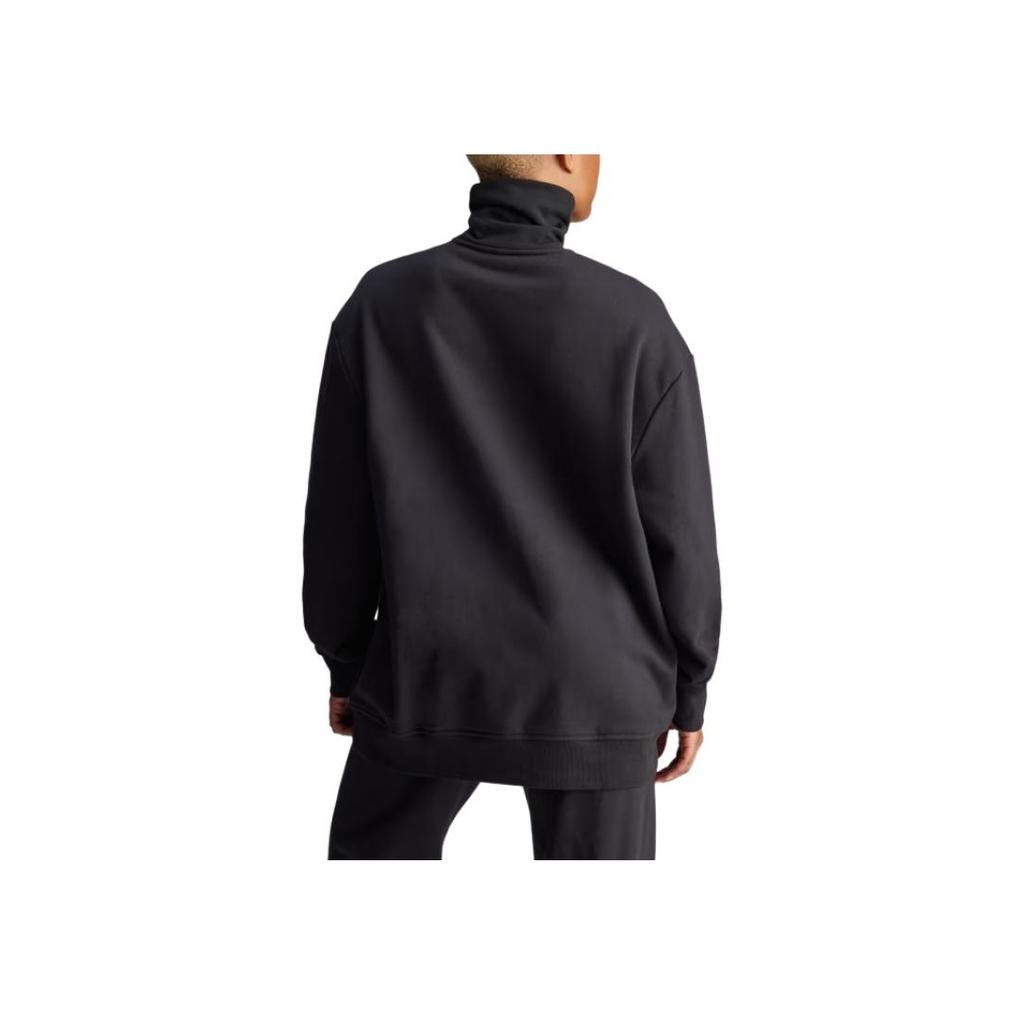 Adidas Stella McCartney High Neck Loose Casual Long Sleeve Sweatshirt Women tops Black IW9859