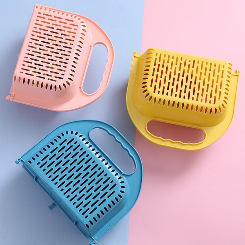 Foldable Plastic Vegetable Sink Washing Basin Rectangular Drain Basket Fruit Plate Household Kitchen Sink
