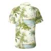 Women's Fashion Casual Hawaiian Printed Short Sleeve Buttoned Lapel Blouse Top