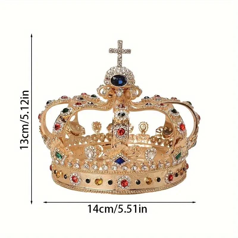 King Crowns for Men Vintage Rhinestone
