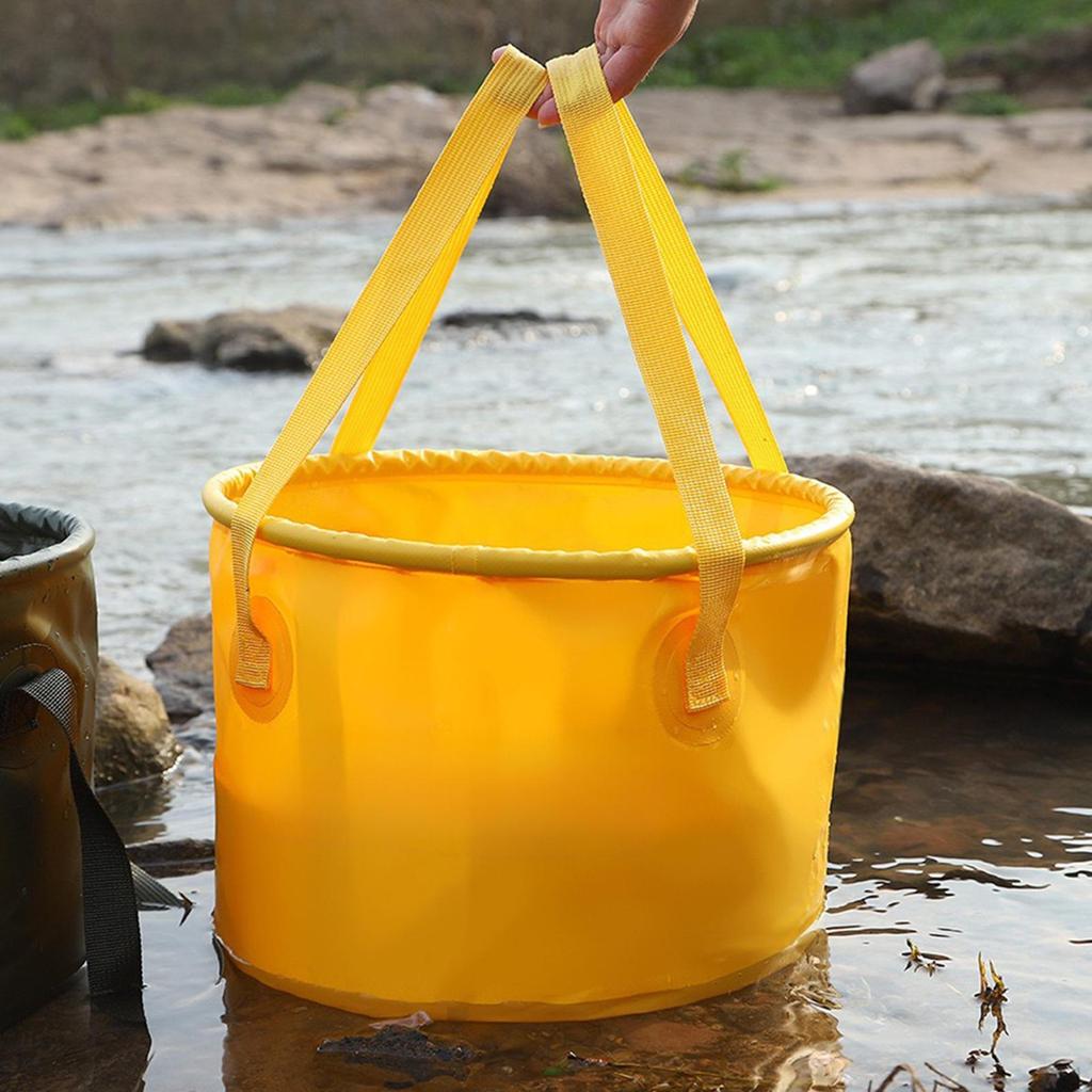 Collapsible Bucket Car Wash Basin Portable Multipurpose Container Basket for Kitchen Fishing Indoor