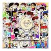 50 Adesivi Decorativi Creativi per Laptop e Valigie, Cartoni Animati Rumorosi, Famiglia, Doodle