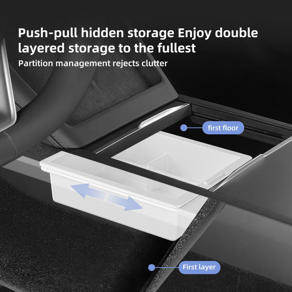 for Tesla Model 3 Highland 2025 Center Control Armrest Storage Box Organizer Case Accessories Tidying
