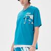 Fila Fusion Brand Logo Pocket Splicing Printed Loose Street Sports Casual Breathable Round Neck Short Sleeve Drop Shoulder T-Shirt T11M133107F-BU
