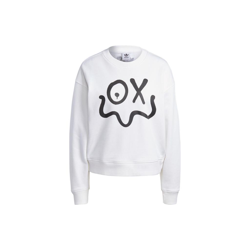 Adidas Originals x André Saraiva Clover Print Crew Neck Sweatshirt Women Sweatshirt White HY4268