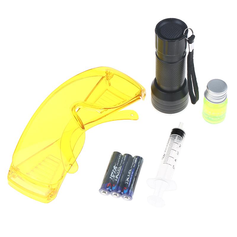 Car Air Conditioning Repair Kit Fluorescent Leak Detection Tool Auto Ac Diagnostic Leakage Tester Refrigerators Detector Uv Dye