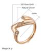 New  Rose Gold Color Unique Geometry  Rings For Women Fashion Natural Zircon Accessories Modern Party Daily Fin Jewelry