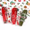 Weihnachts-Nagelaufkleber, Pinguin, Weihnachtsmann, Elch, Baum, Hirsch, Bären, Cartoon-Schieber, weiße Schneeflocken, Abziehbilder, Nagelkunst-Dekorationen
