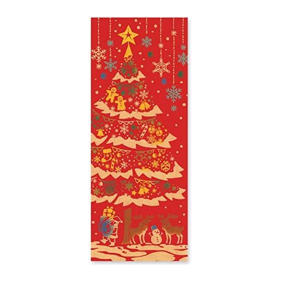 Miyamoto Towel kenema Tenugui Christmas Decoration Tree Tablecloth Handkerchief Towel, Cotton, Soft, Great for Souvenirs and Seasonal Decor, Approx.