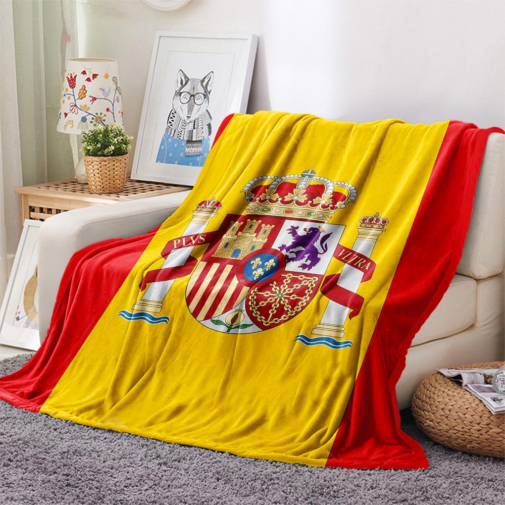 Spain National Football Team Flannel Blanket, High quality Comfortable for All Seasons, Home Decor, Warmth and Comfort