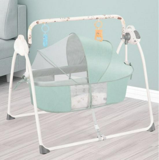Автоматическая детская успокаивающая качающаяся колыбель-кровать