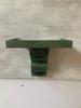 Handmade Carved Wood Wall Shelf: Antique Green Floral Decor
