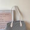 Women's Large Underarm Bag Striped Shoulder Tote Bag