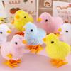 1pc Wind-up Jumping Chicken Duck Toy – Interactive Plush Simulation Toy For Babies & Toddlers, Perfect Birthday Gift