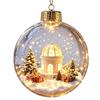 Transparent Glowing Christmas Ornament Ball Lighted Hanging Decoration for Holiday Tree