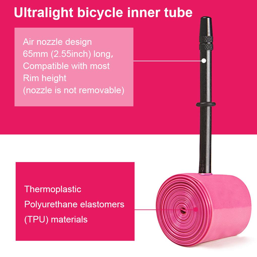700X18-32c Bike Inner Tube 65mm Riding Racing Bicycles Tire Professional Repairing Foldable Cycling Rider Tyre Spare