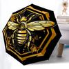 1pc Bee Honeycomb Automatic Folding Umbrella Compact Lightweight Travel Umbrella with 8-Rib Sturdy Frame, Windproof & Self004