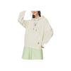 Li-Ning Loose Fit Embroidered Hoodie With Floral Back Women Tops Off-White AWDS920-1
