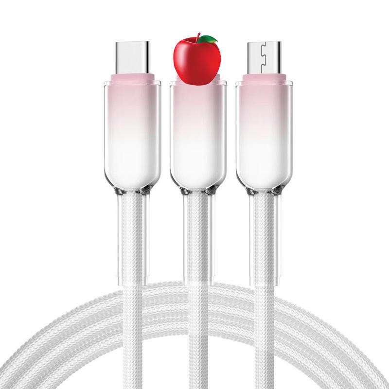 Gradient 120W 3-in-1 Super Flash Charge Cable for Huawei, Type-C, Apple, Android