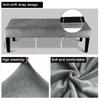 Silver Fox Fleece Bench Cover Elastic All-Inclusive Stool Cover Dust-proof, Bench Chair Cover Piano Seat Cover