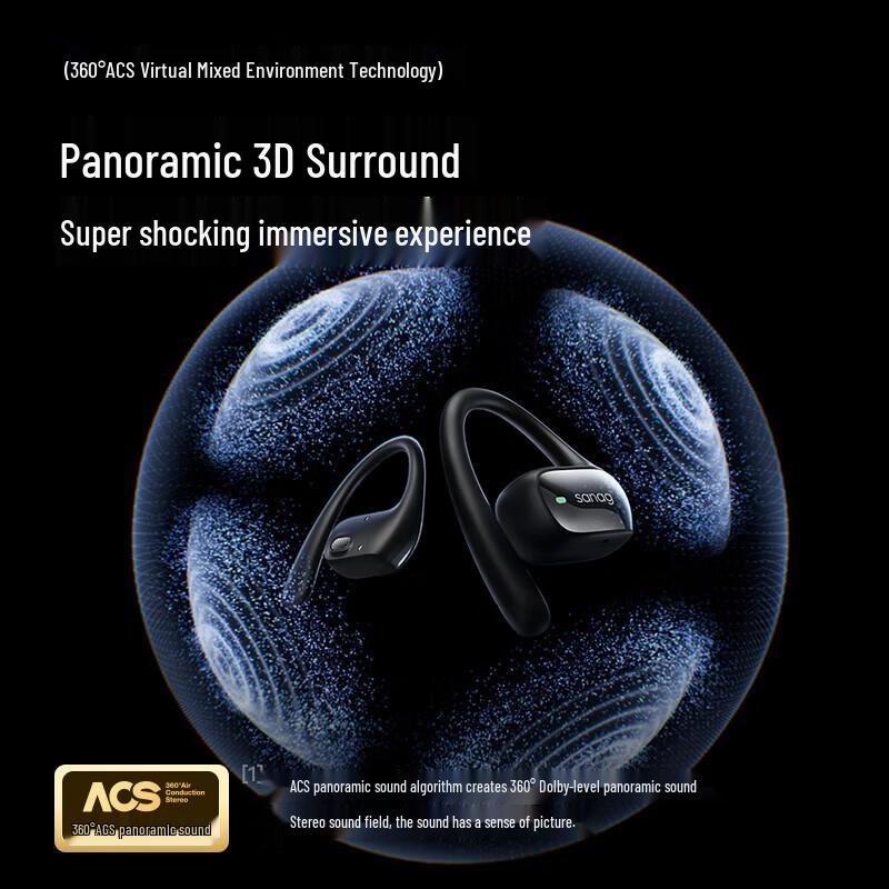 SANAG G3S Open-Ear Bone Conduction Sports Bluetooth Headset