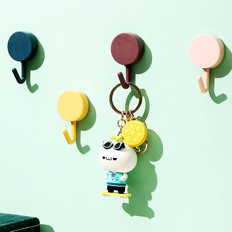 Nordic Style Traceless Round Mini Adhesive Hook for Kitchens
