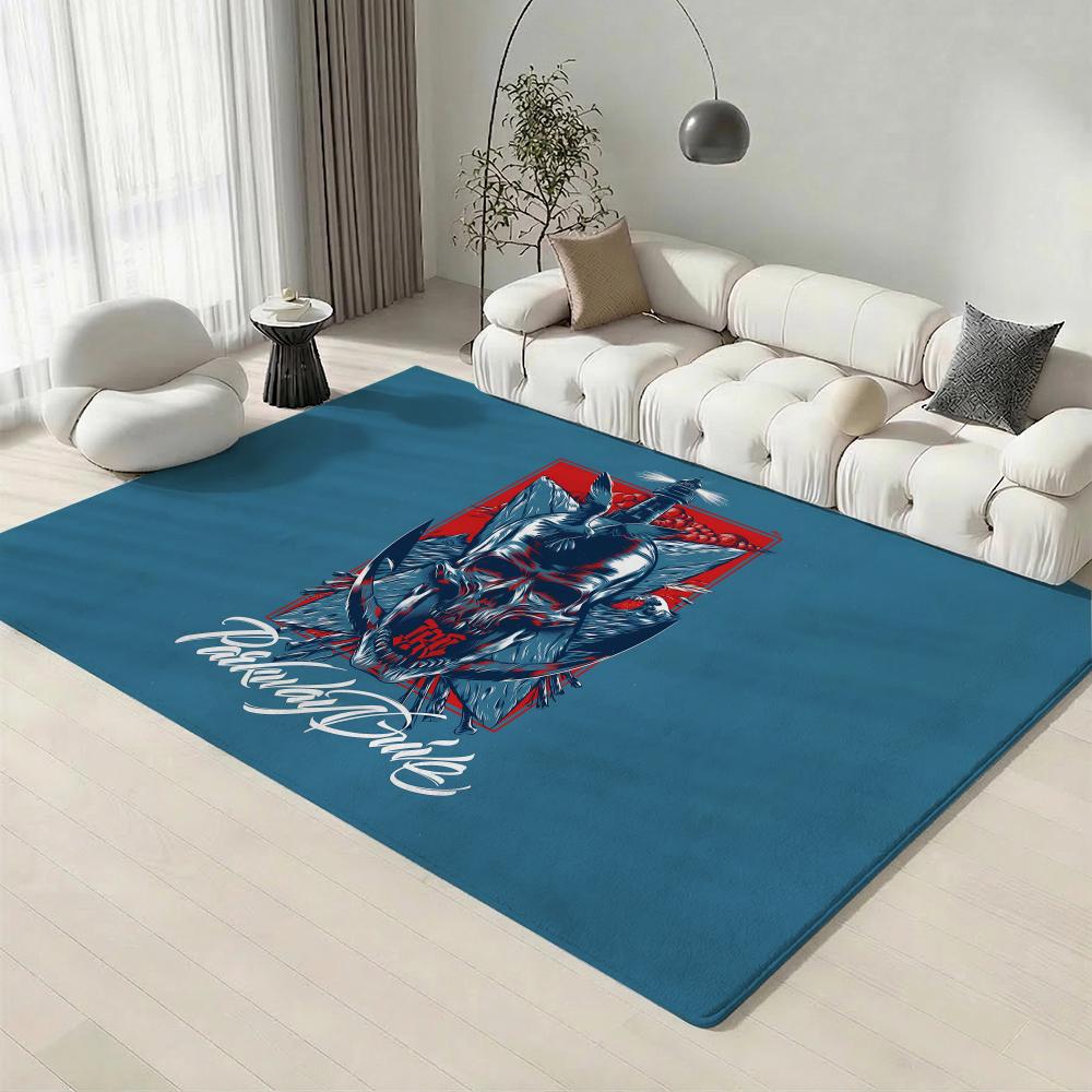 Metal Band P-Parkway DriveS Floor Mat Eco-Friendly Flannel Doormat Non-Slip Odorless Soft Short Plush Indoor Floor Rug