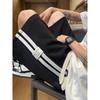 Striped Sports Shorts for Men, Spring American High Street Style, Color-Blocking Design, Trendy Brand Versatile Casual Mid-Length Shorts