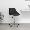 Vidaxl Swivel Office Chair, Black, Upholstered with Faux Leather