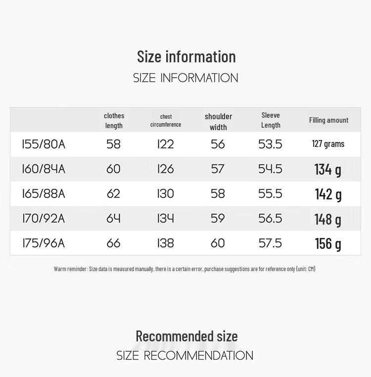 Bingjie Petite Damen Kurze Daunenjacke