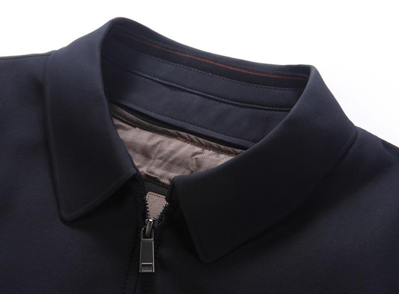 Men's Mid-Length Winter Lapel Down Jacket with Detachable Liner - Warm, Thick, Business Casual Style.